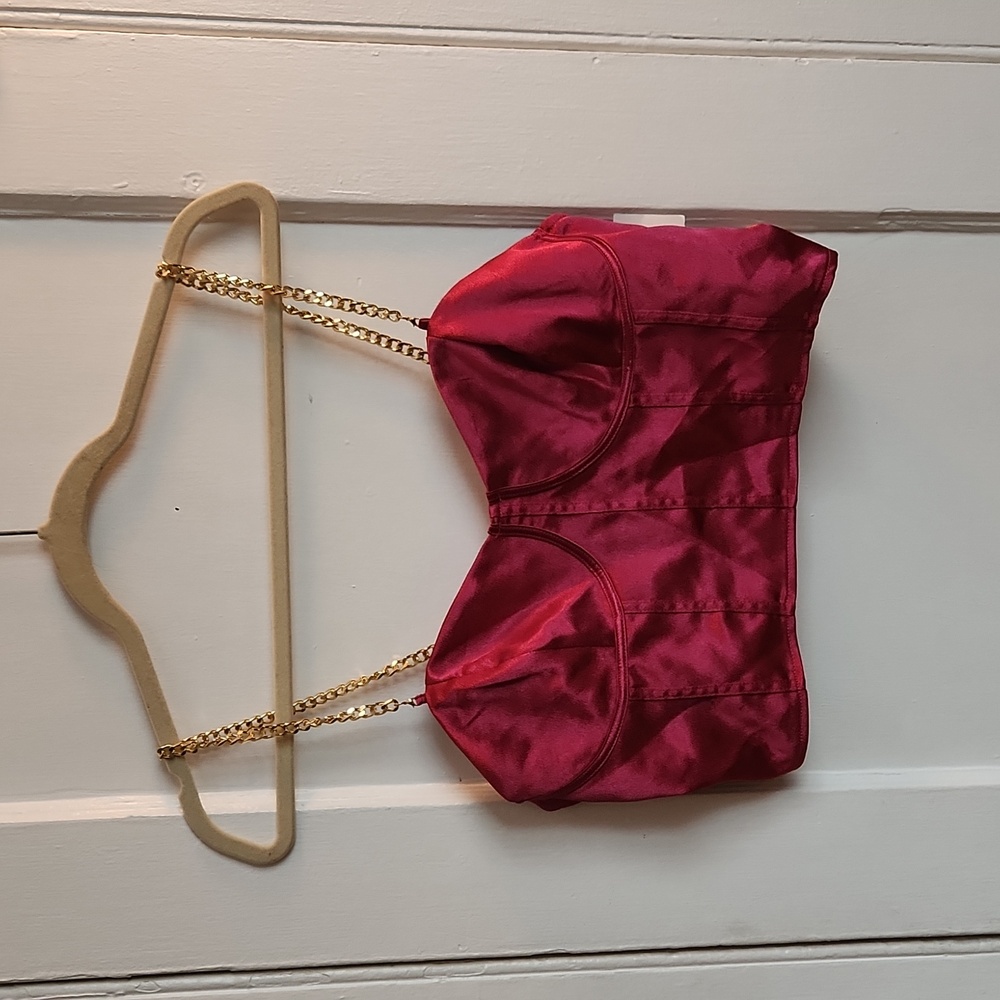 SEE THE SHADES RED BUSTIER TOP SIZE XL